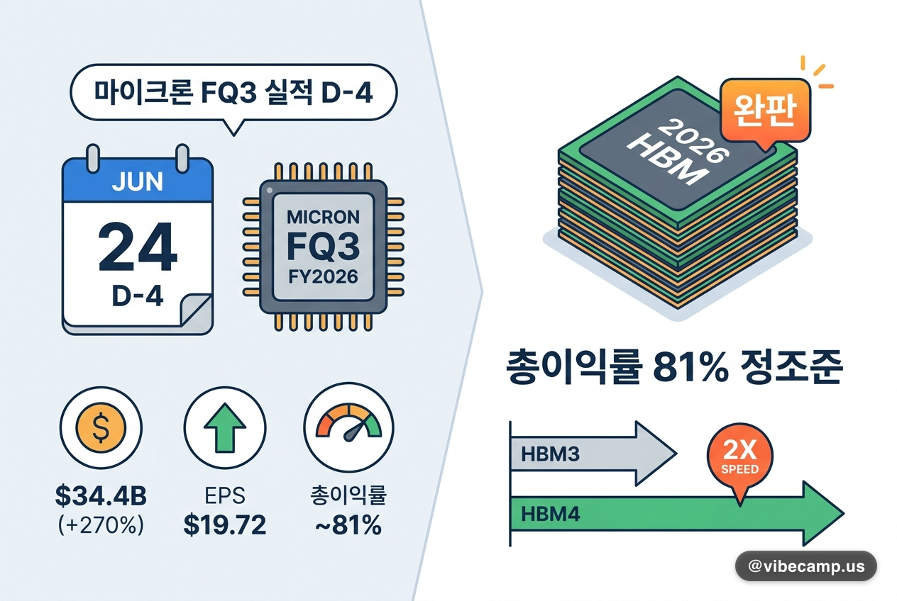마이크론 FQ3 실적 D-4, 총이익률 81% 정조준