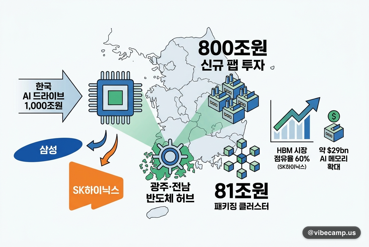 삼성·SK하이닉스, 800조원 새 반도체 허브 — 광주·전남에 집중