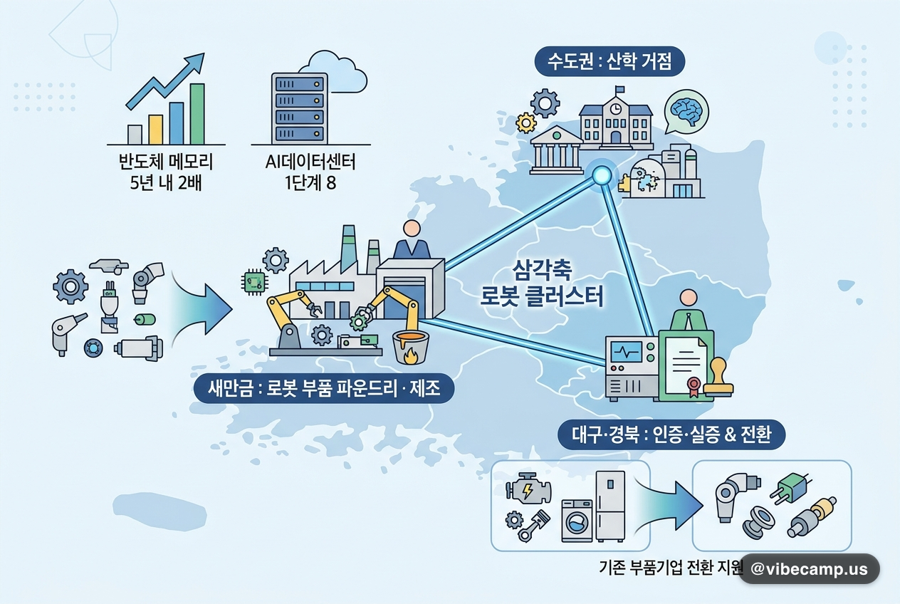 새만금 로봇 부품 파운드리 — 한국 제조 부품 생태계, 로봇 공급망으로 재편