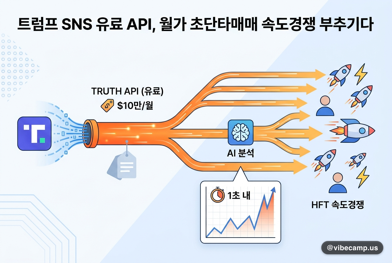 트럼프 SNS 유료 API, 월가 초단타매매 속도경쟁 부추기다
