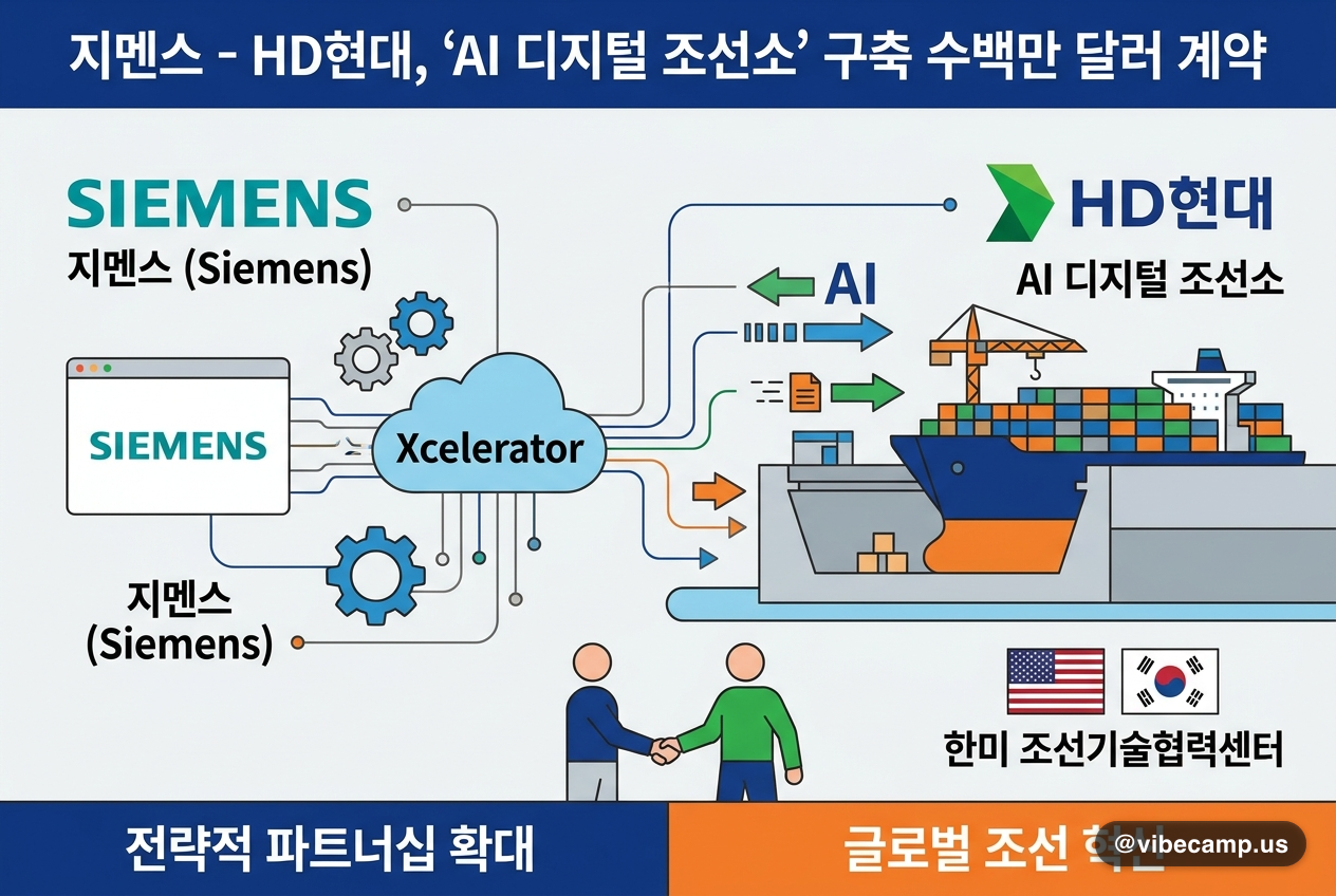 지멘스-HD현대, 'AI 디지털 조선소' 위해 수백만달러 계약
