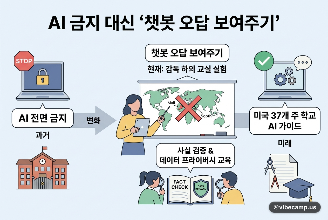 AI for Education 대표 어맨다 비커스태프가 'Mindsets for GenAI Use'라는 제목의 대형 슬라이드 앞에서 마이크를 들고 교사 연수를 진행하고 있다. 슬라이드에는 'Be Intentional', 'Critical', 'Transparent', 'Responsibly' 등 생성형 AI 사용 원칙이 나열돼 있다.