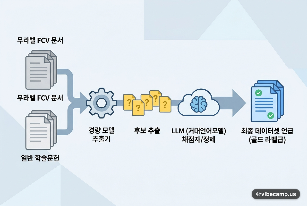 골드 라벨 0건으로 도메인 추출기 만들기 — 경량 모델이 뽑고 LLM이 채점합니다