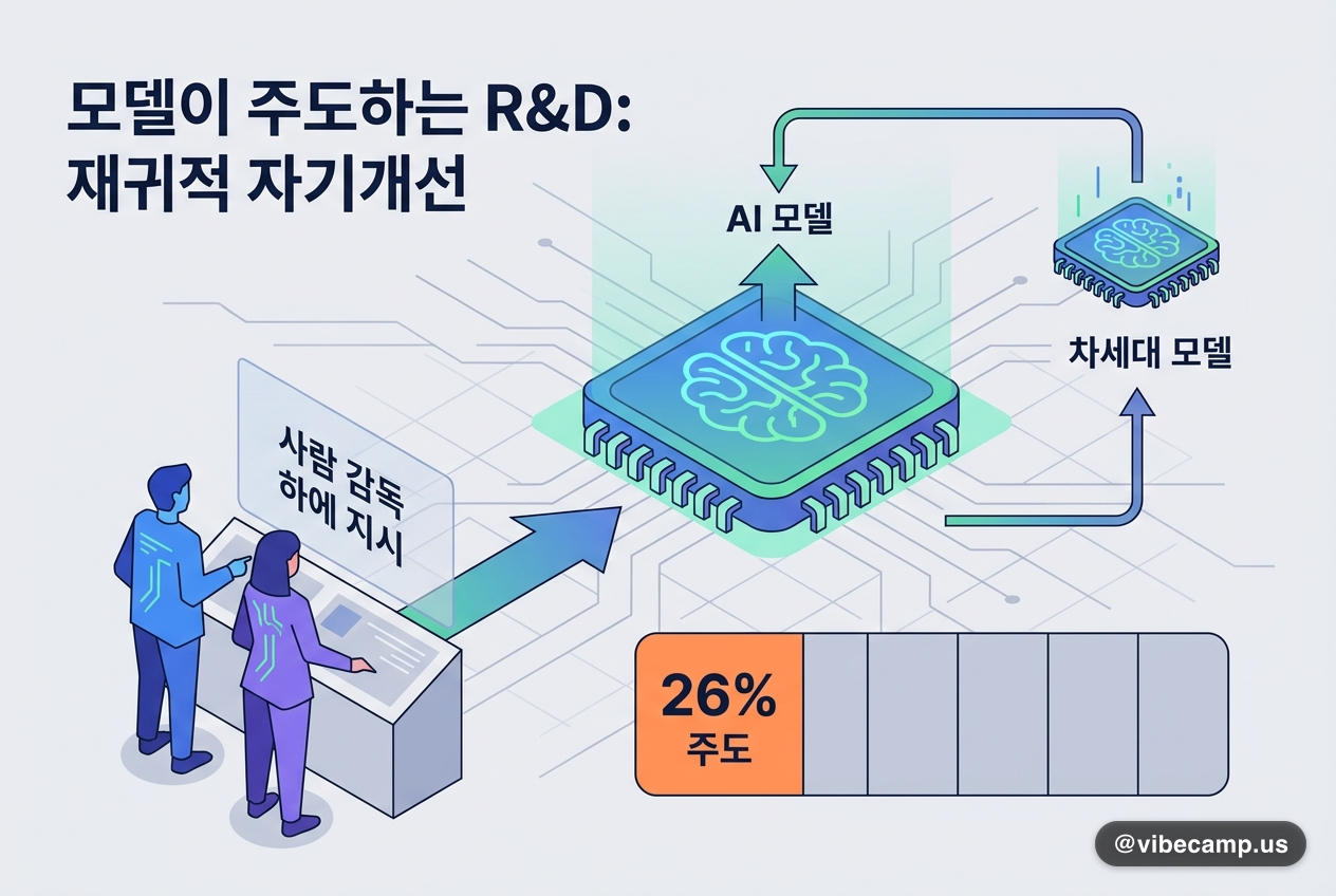 모델 R&D의 26%를 모델이 주도합니다 — 사람 감독 하에서