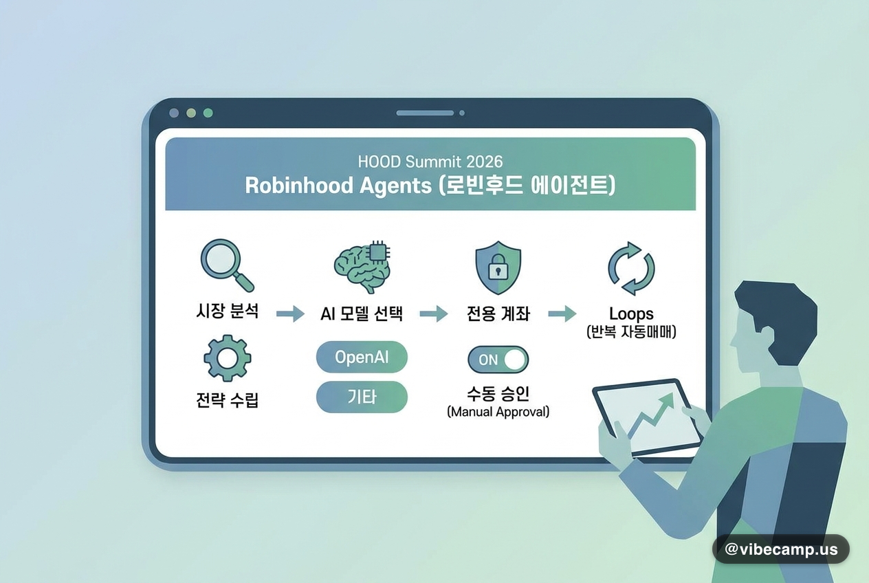 HOOD Summit 2026 공식 헤더 — 우주 링 구조물 안의 로빈후드 캡슐 렌더링