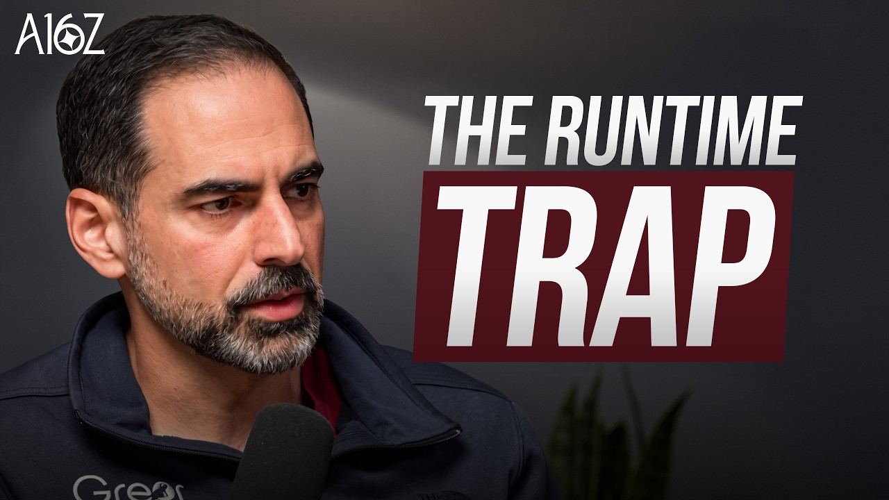 a16z 팟캐스트 'The Runtime Trap' 썸네일 — Grepr CEO 자드 나우스