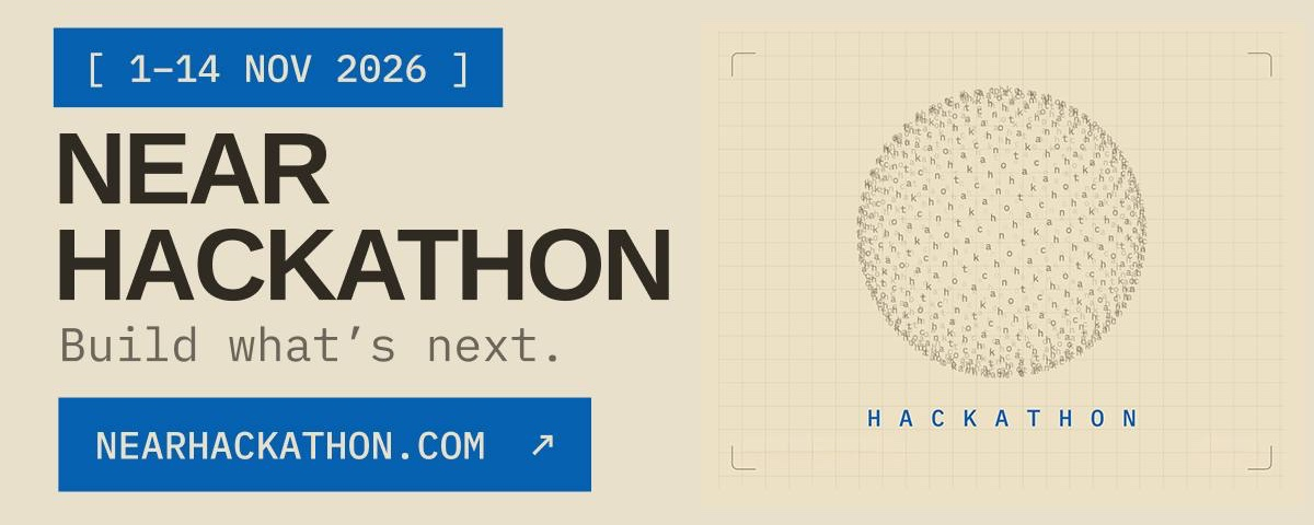 NEAR HACKATHON(11월 1~14일) 공식 X 아티클 커버 배너